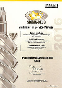 Kaeser-SIGMA-CLUB: Zertifizierter Service-Partner